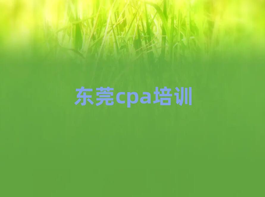 12月东莞学cpa去哪个学校比较好,快来看看