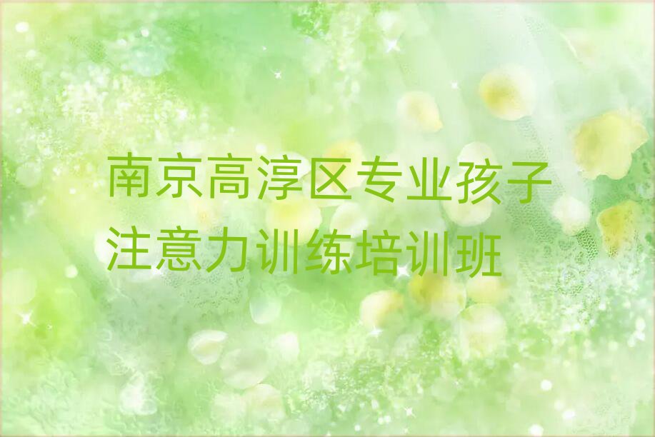 南京高淳区专业孩子注意力训练培训班