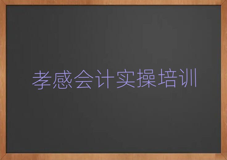 2024年孝感会计做账培训一对一名单一览
