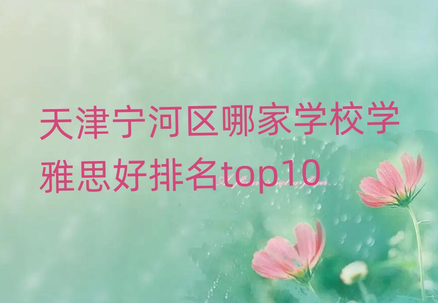 天津宁河区哪家学校学雅思好排名top10