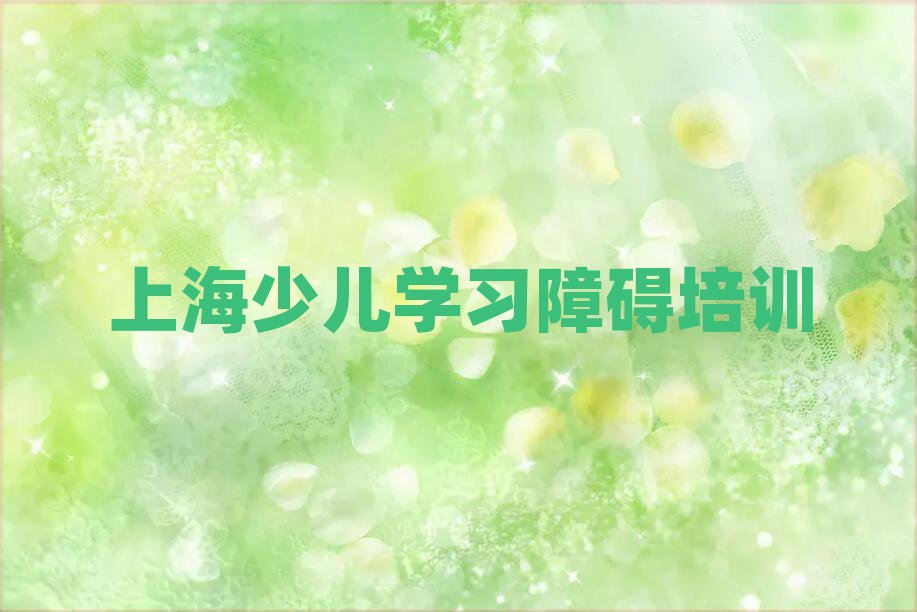 1月上海闵行区什么学校学少儿学习障碍比较好