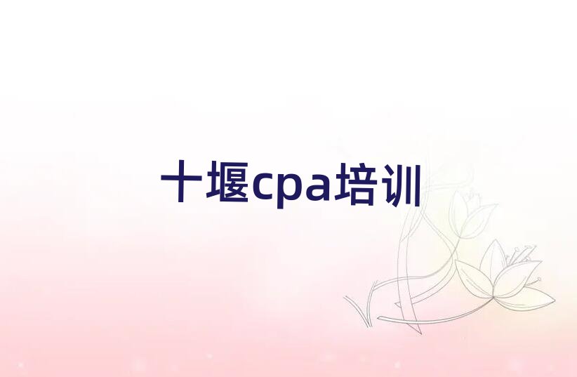 1月十堰茅箭区cpa在线培训班哪家好