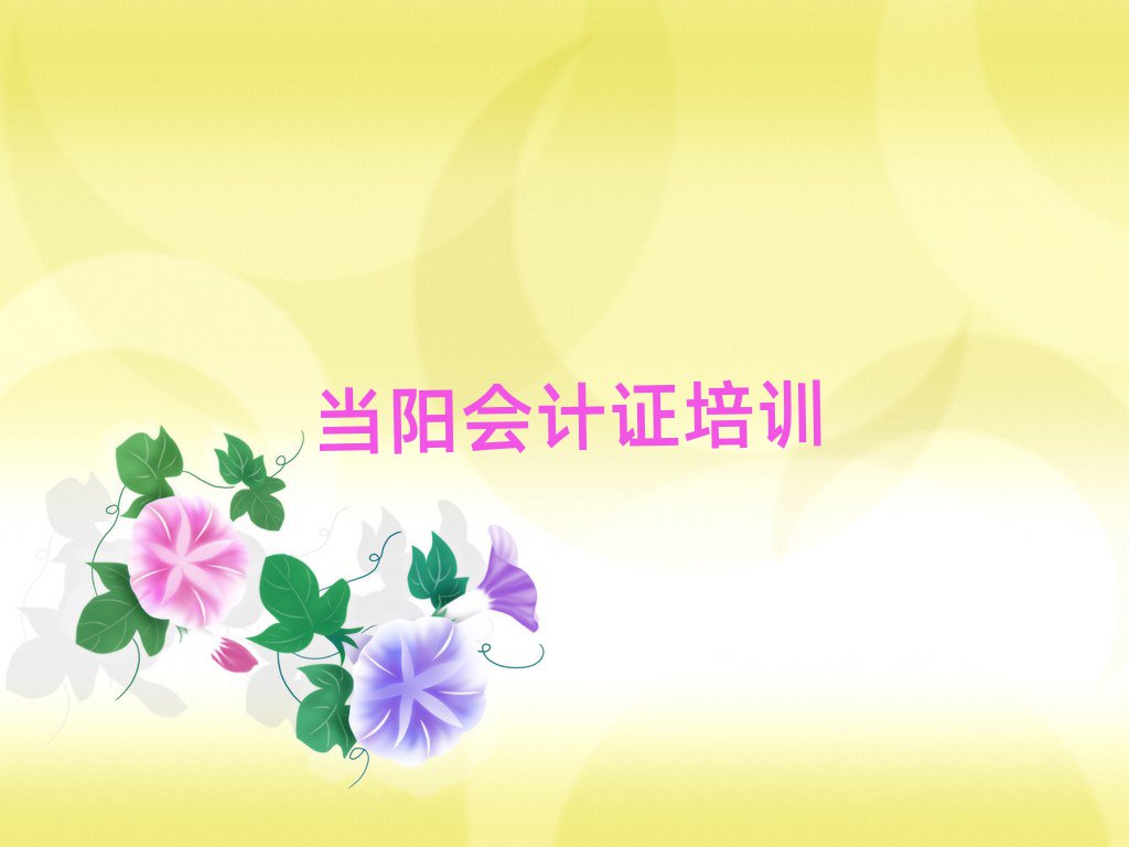 当阳会计证培训学校一般学多久