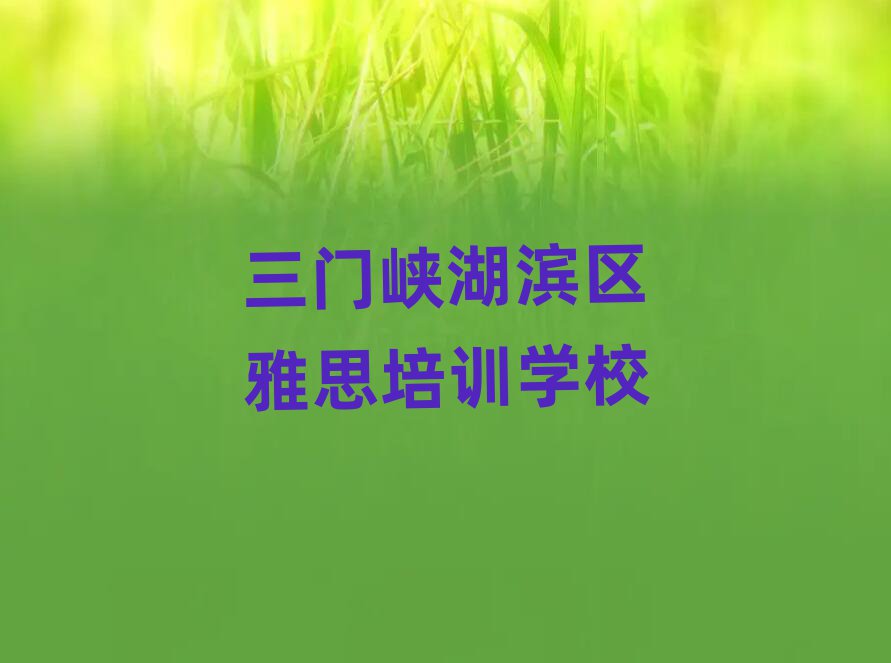 2025年三门峡湖滨区雅思培训班费用标准