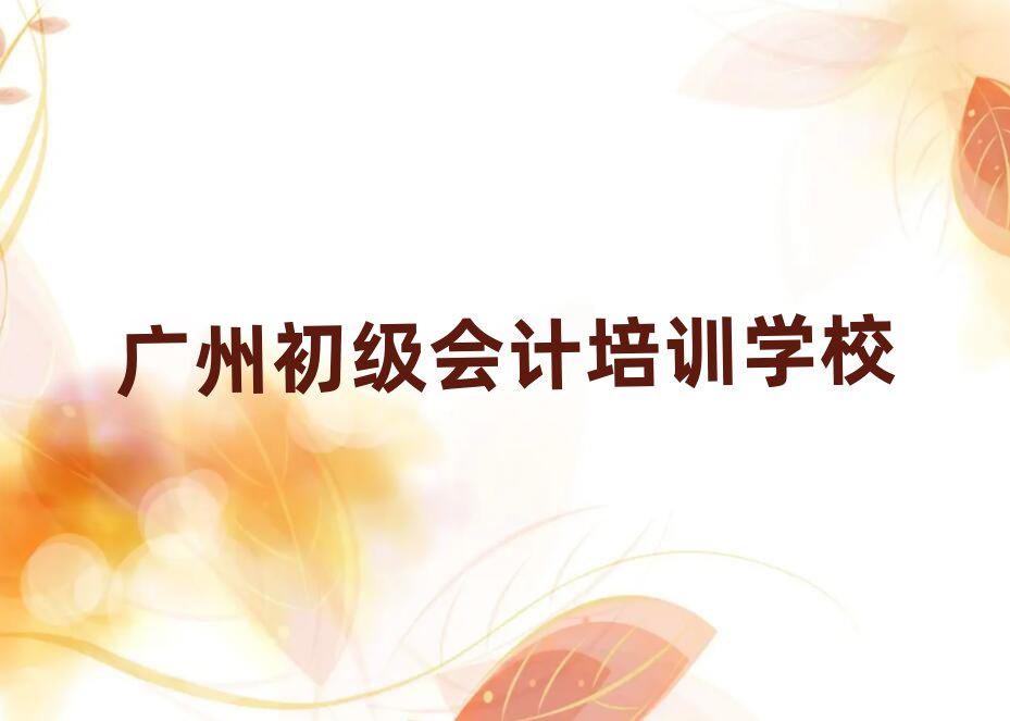 广州从化区初级会计培训课程都有哪些内容