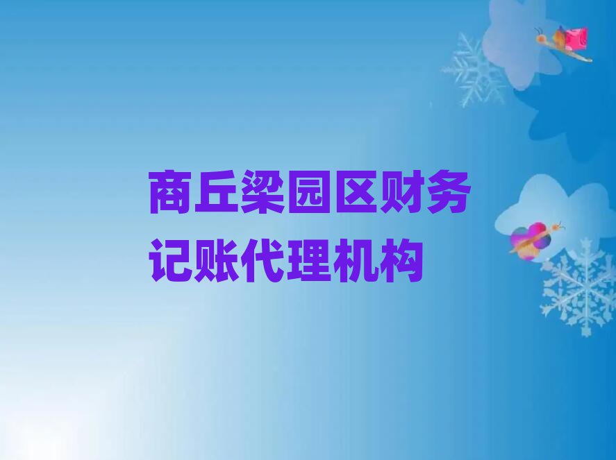 商丘梁园区教财务记账代理的培训班名单榜首一览