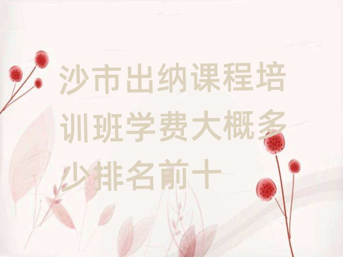 沙市出纳课程培训班学费大概多少排名前十