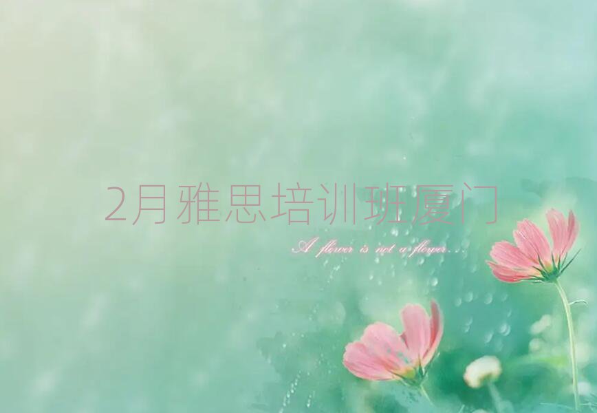 2月雅思培训班厦门