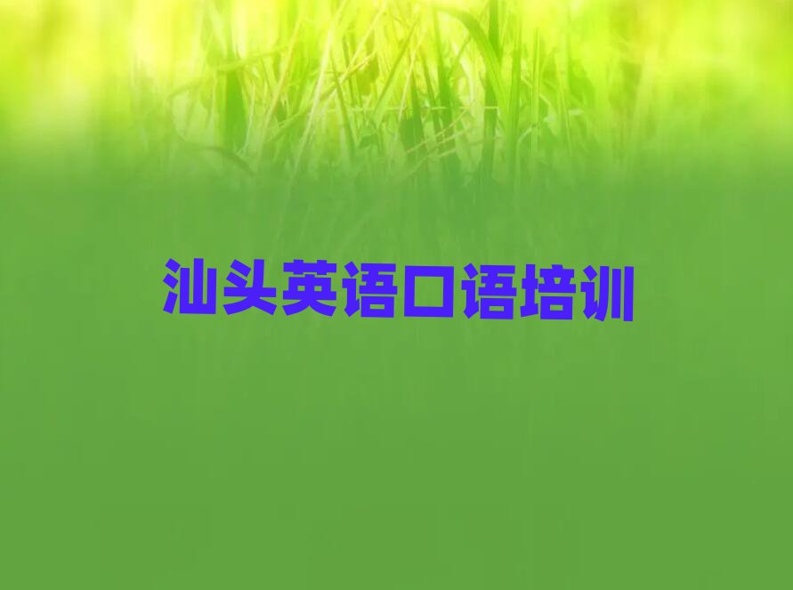 汕头去哪里学英语口语好口碑排行榜推荐