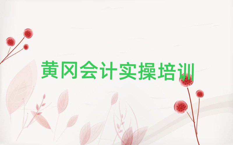 黄冈学会计实操上什么学校前十名