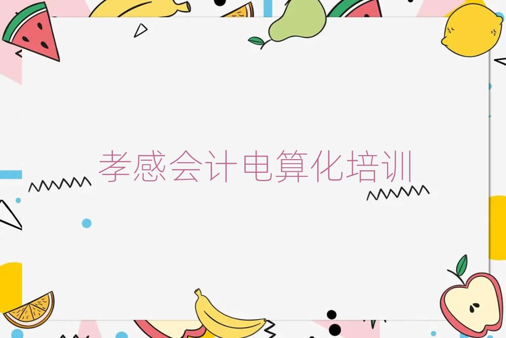 孝感学会计电算化哪儿好名单榜首出炉