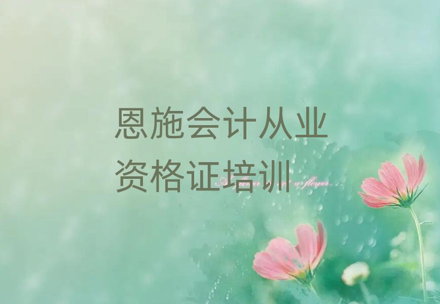 恩施学会计从业资格证到哪里好排名榜