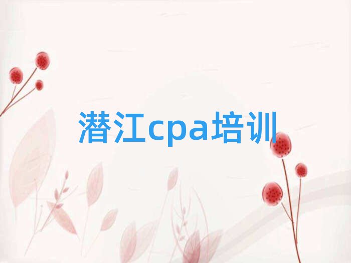 潜江cpa环境好的培训班有哪些