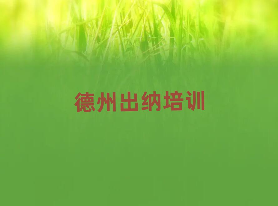 德州德城区出纳培训学校排名更新