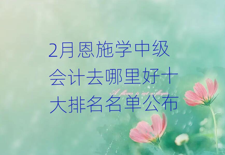2月恩施学中级会计去哪里好十大排名名单公布