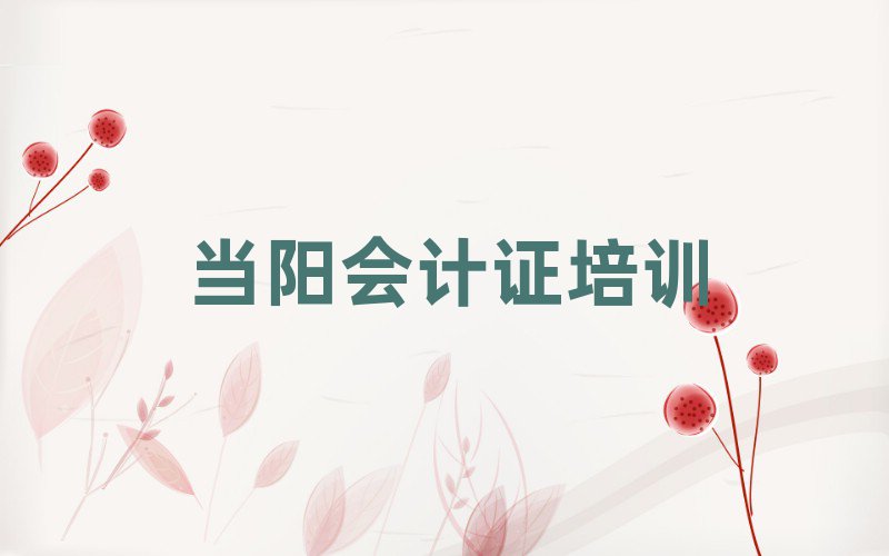 当阳会计证资格培训十大排行