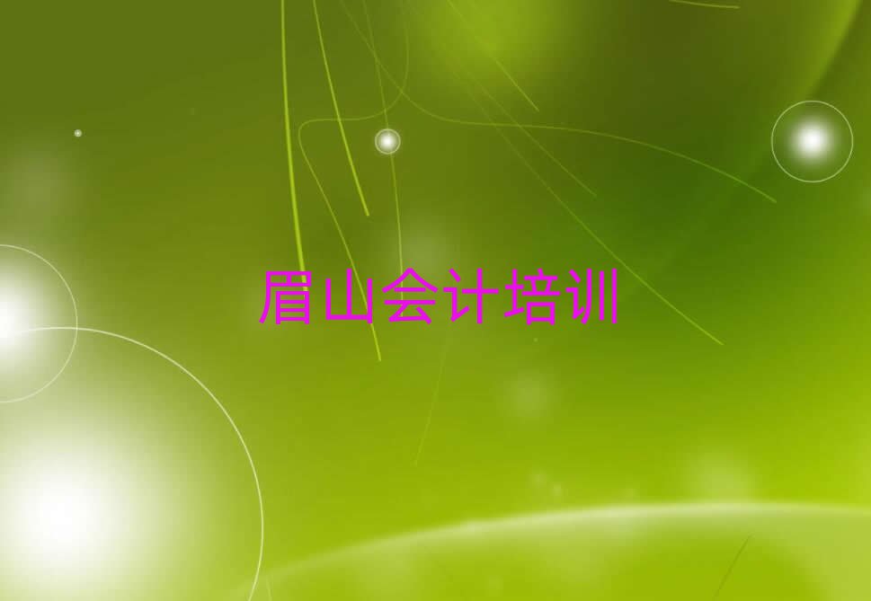 眉山彭山区的会计课程辅导机构