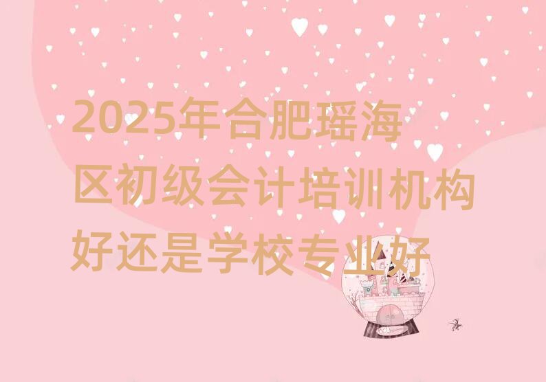 2025年合肥瑶海区初级会计培训机构好还是学校专业好