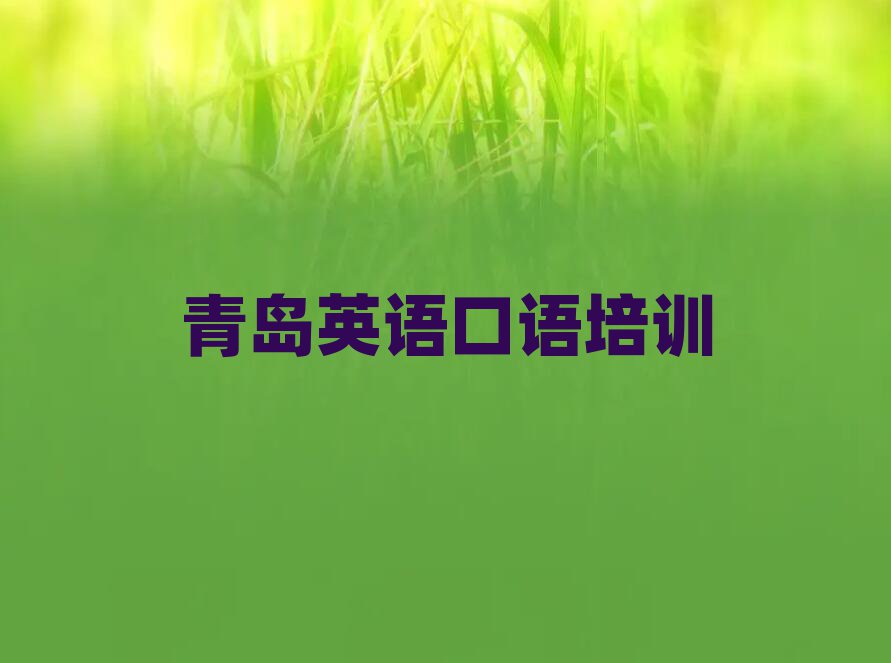 2025年青岛城阳区英语口语培训中心在哪里