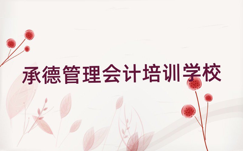 2025年承德双桥区专业的管理会计学校推荐一览