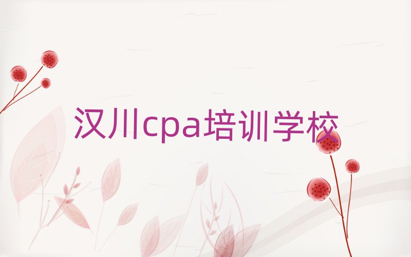 2025年汉川cpa培训学校有哪些
