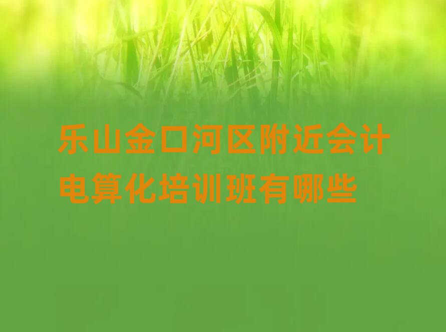 乐山金口河区附近会计电算化培训班有哪些