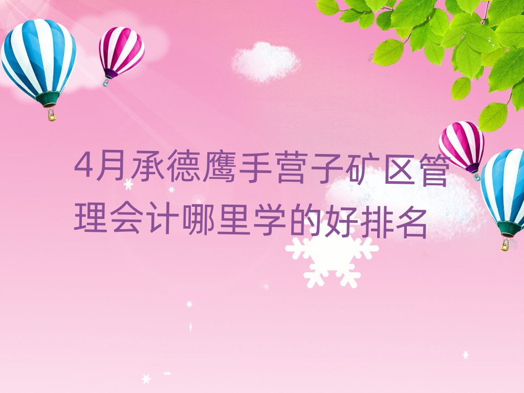 4月承德鹰手营子矿区管理会计哪里学的好排名