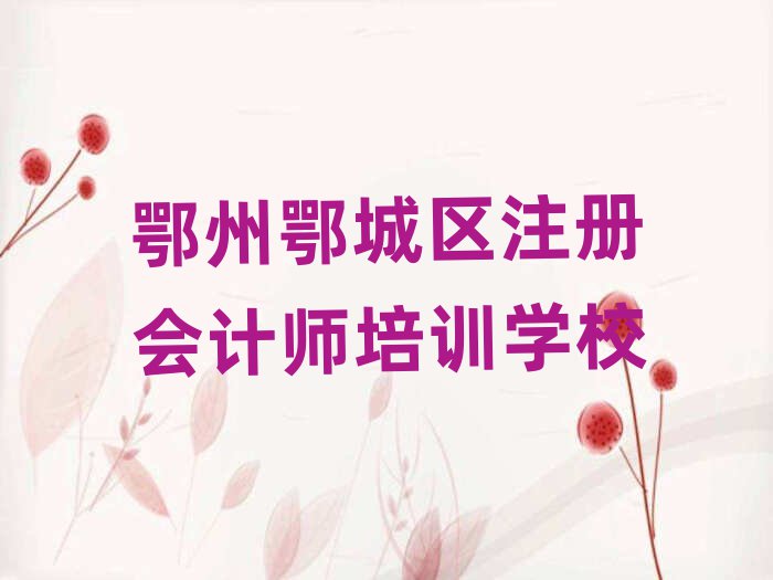 鄂州鄂城区什么注册会计师培训学校好榜首今日公布一览