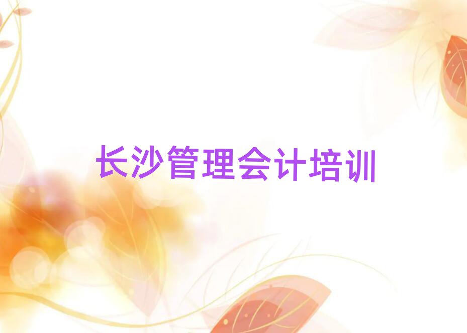 2025长沙芙蓉区学管理会计到哪里