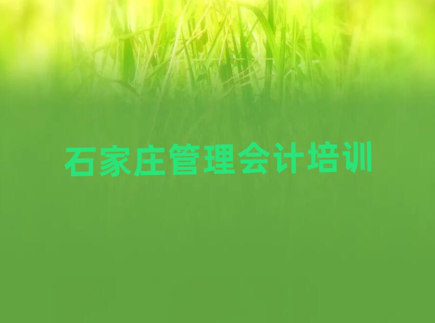 5月石家庄新华区管理会计培训学校有什么专业