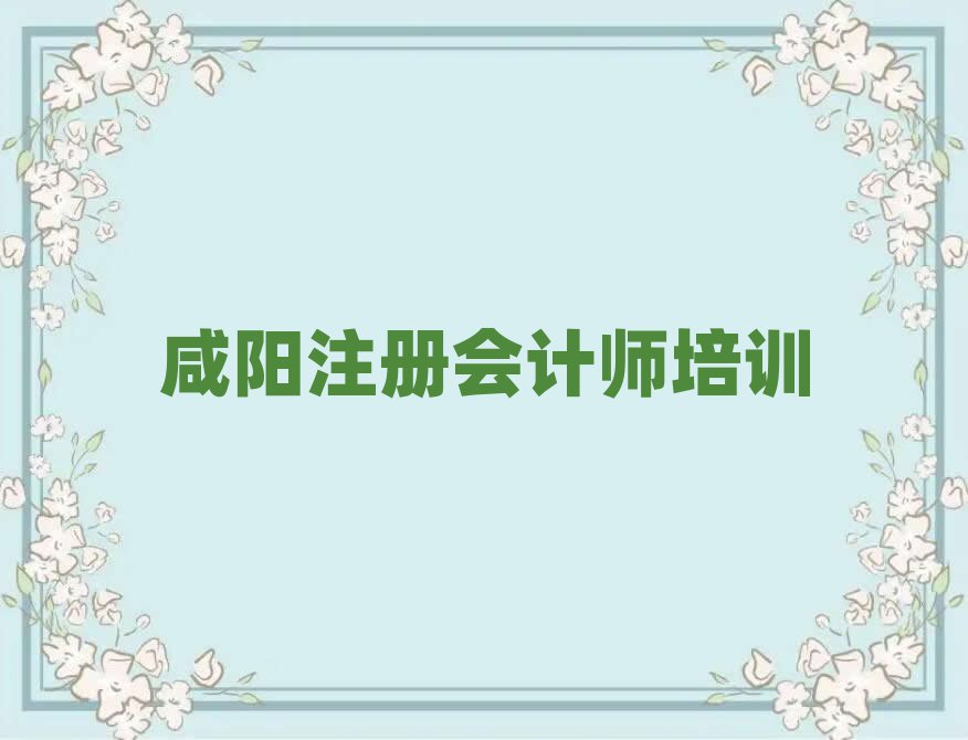 咸阳渭城区注册会计师培训班在哪排名公布