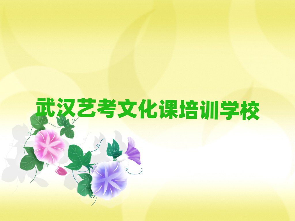 武汉有什么好艺考文化课学校名单榜首公布