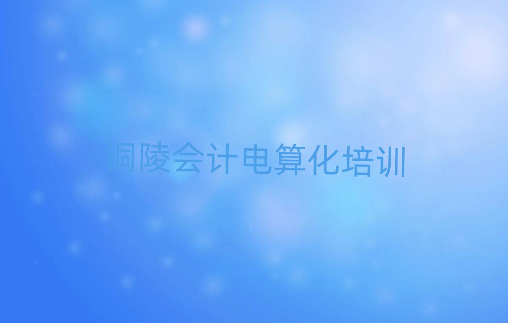 2025年铜陵郊区学会计电算化学校值得推荐的名单榜首一览