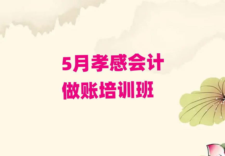 5月孝感会计做账培训班