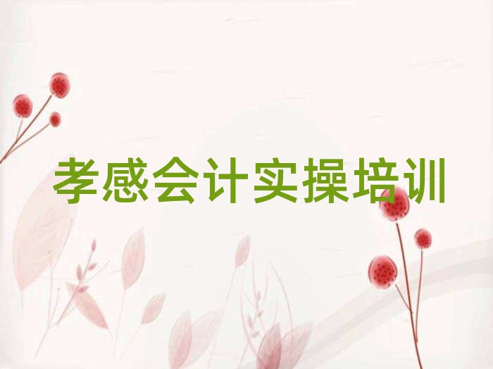 5月孝感会计做账培训班