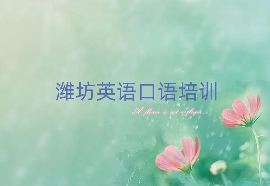 潍坊哪有学英语口语精选名单排行榜汇总