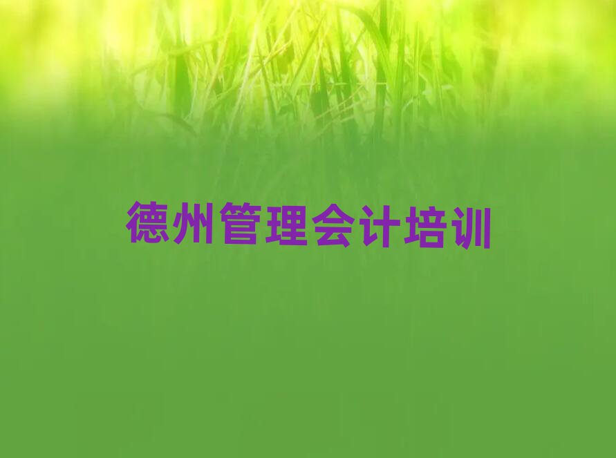 5月德州德城区学管理会计的正规学校有哪些学校