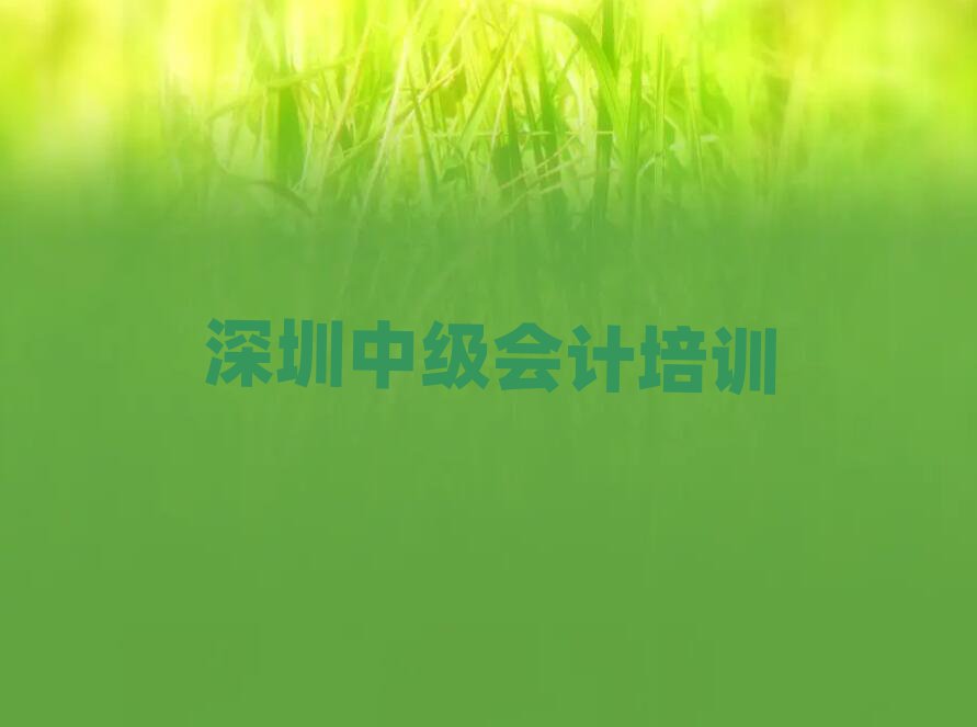 2025年深圳玉塘街道培训中级会计需要多少钱一次排名top10