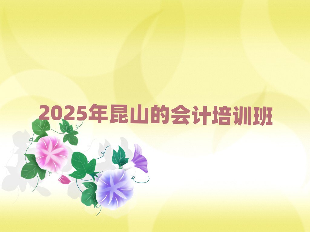 2025年昆山的会计培训班