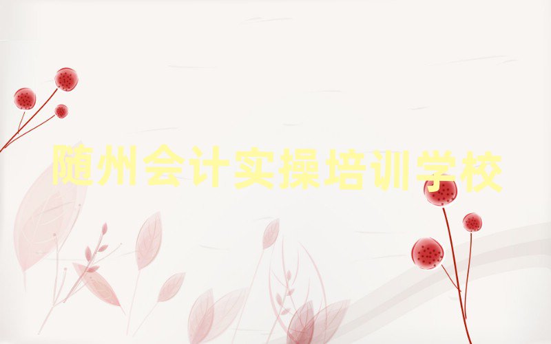 的权威随州会计实操机构推荐排名前五
