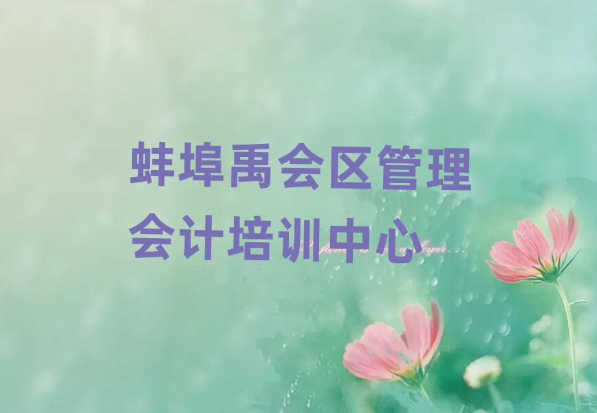 蚌埠禹会区在哪可以学管理会计前十名