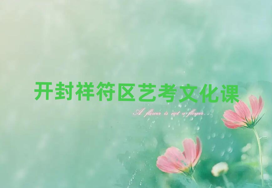 开封祥符区艺考文化课