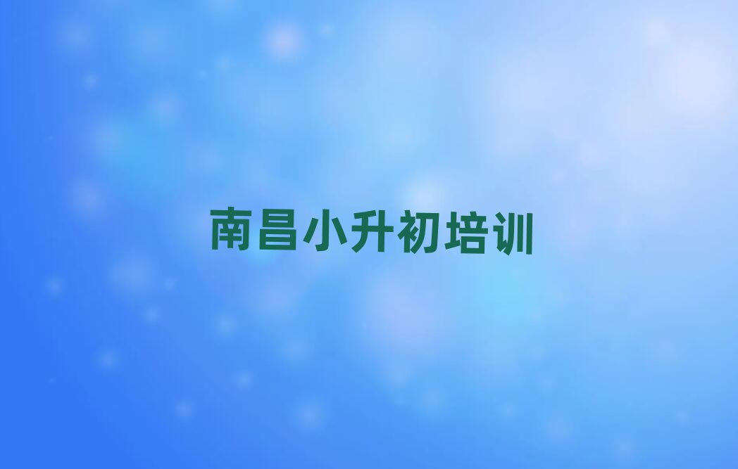 南昌新建区小升初速成班