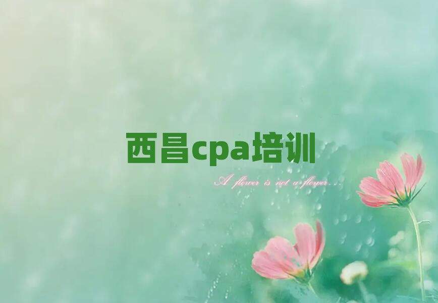 西昌培训cpa多少费用