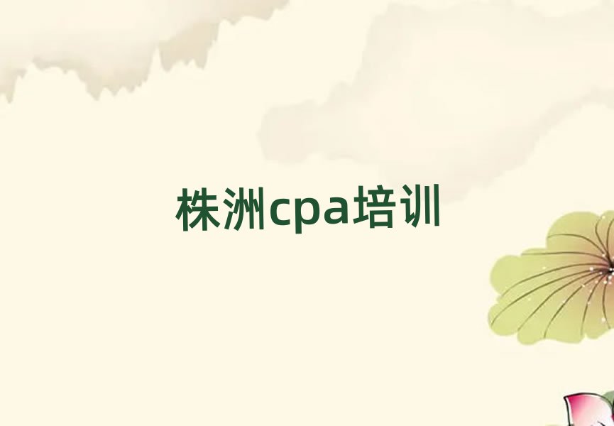株洲学cpa比较好的学校