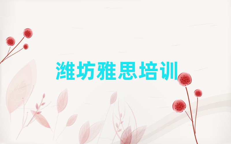 2025年潍坊潍城区学雅思好的学校名单