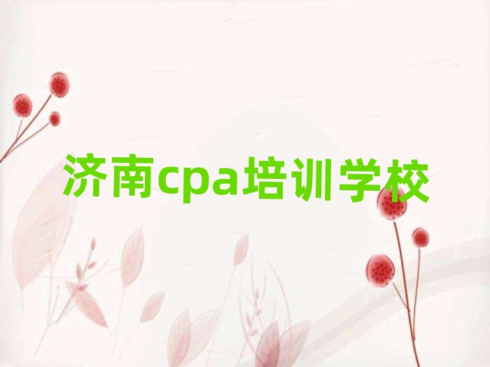 济南专业学cpa的学校精选名单推荐