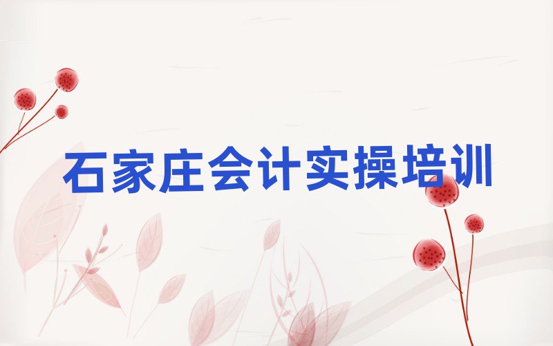 6月石家庄到哪里学会计实操好名单揭秘一览