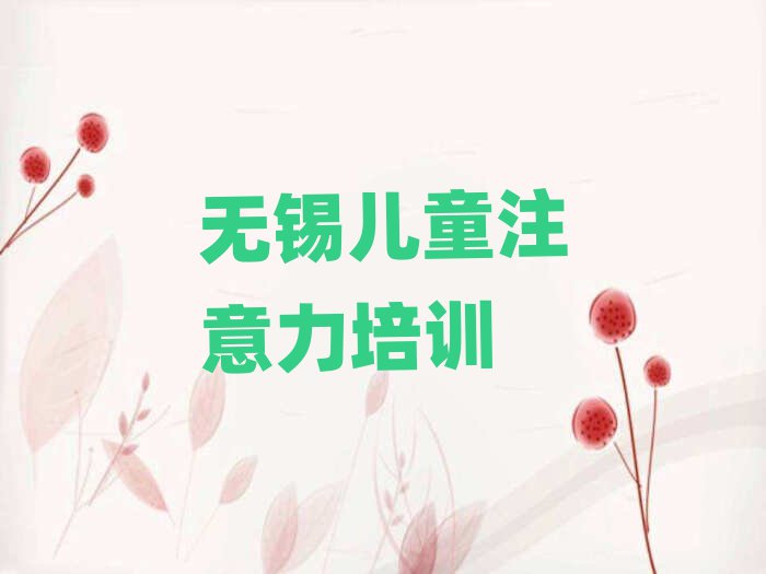 6月无锡新吴区孩子注意力训练培训咨询