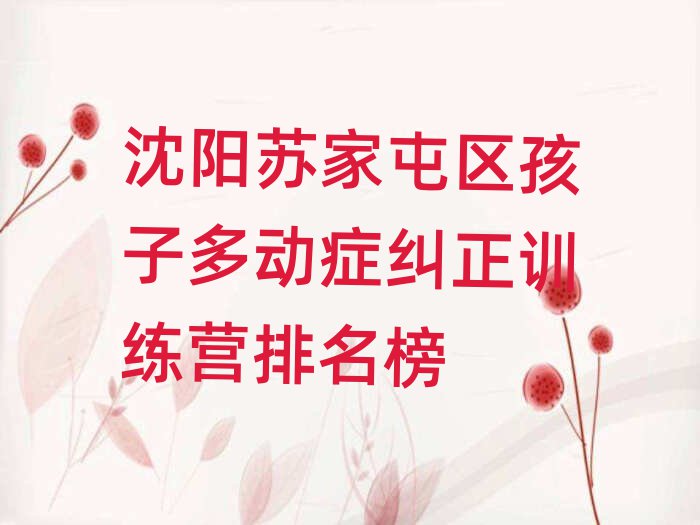 沈阳苏家屯区孩子多动症纠正训练营排名榜